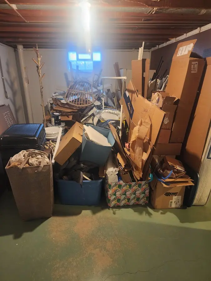 Roll-off dumpster container at job site for 6 Yard Dumpster Rental in St. Bernard